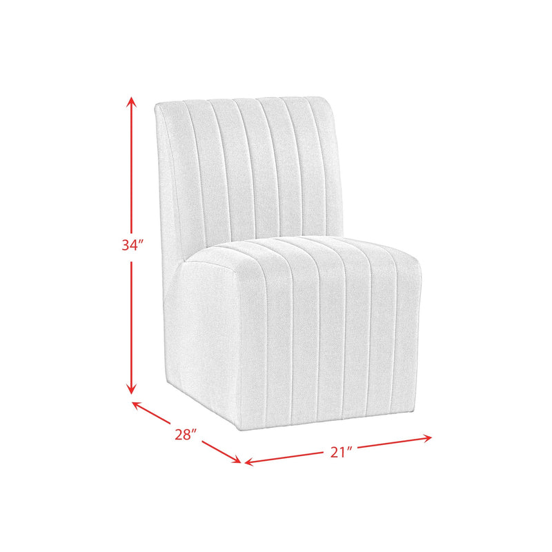 Jemma Upholstered Side Chair in Beige Linen (2 Per Carton)