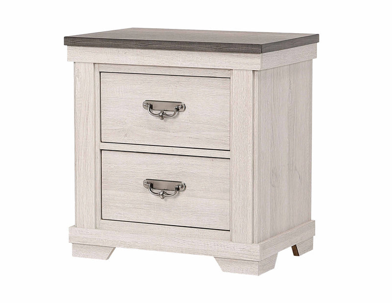 Crown Mark Furniture Leighton 2 Drawer Nightstand in White image