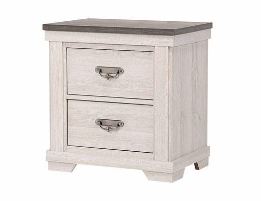 Crown Mark Furniture Leighton 2 Drawer Nightstand in White image