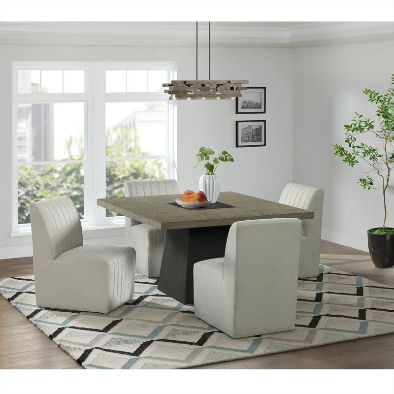Jemma Square Table w/ Grey Top & Dark Espresso Base