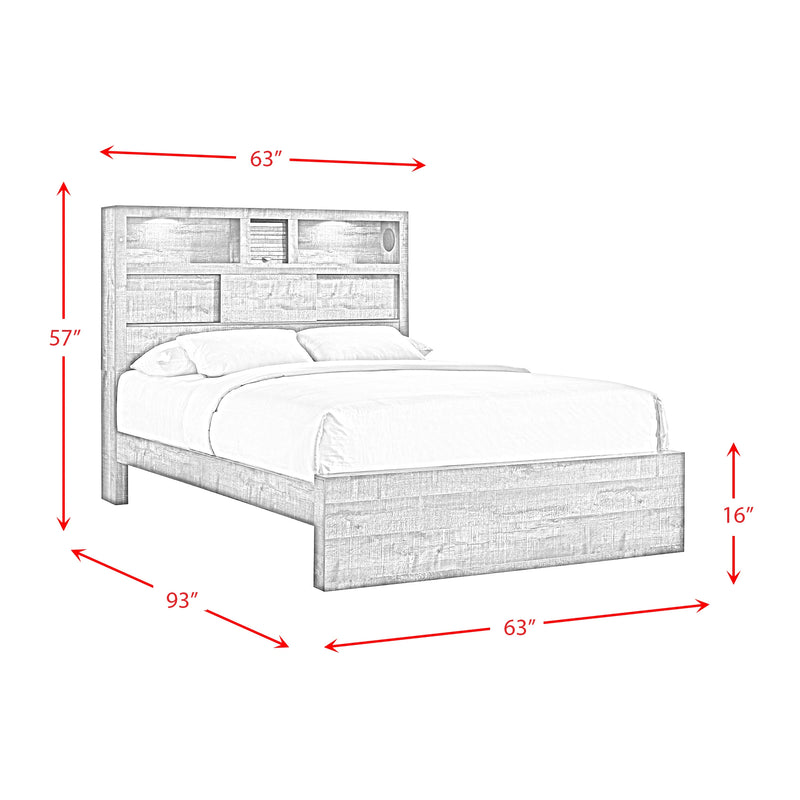 Bailey Bookcase Panel Bedroom Set with Bluetooth