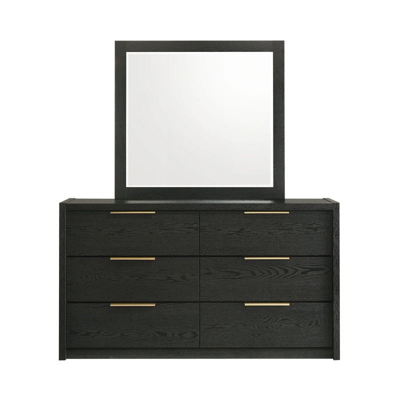 South Bend Dresser and Mirror Set in Black