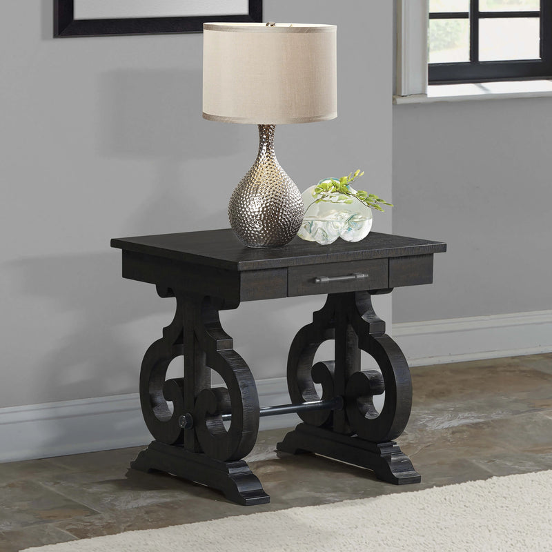 Stone Occasional Side Table With PU Base