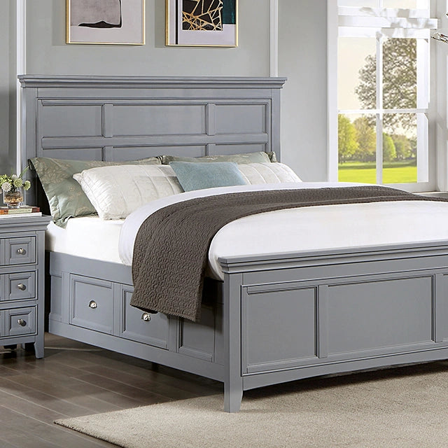 CASTILE Cal.King, E.King, Full, Queen, & Twin Bed, White, Pink, & Grey