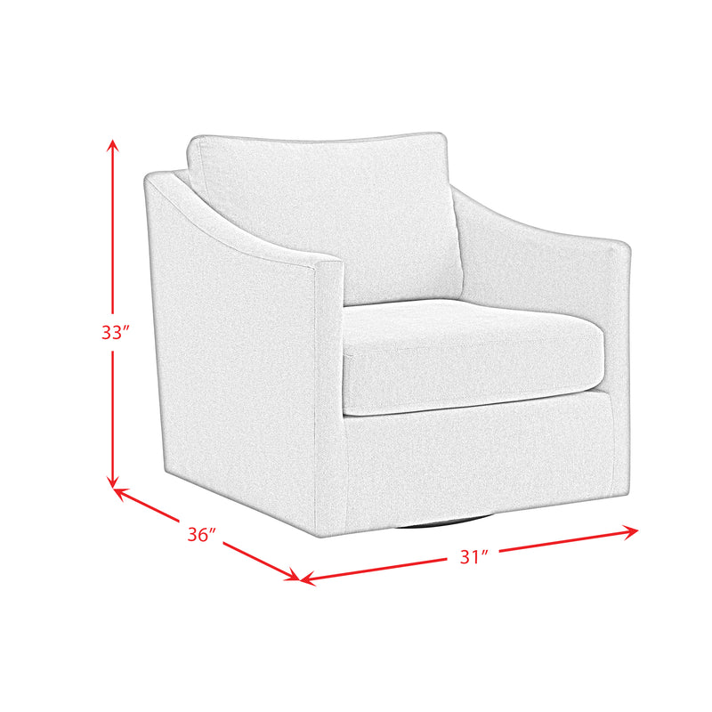 Acacia Swivel Chair in Freya Light Blue