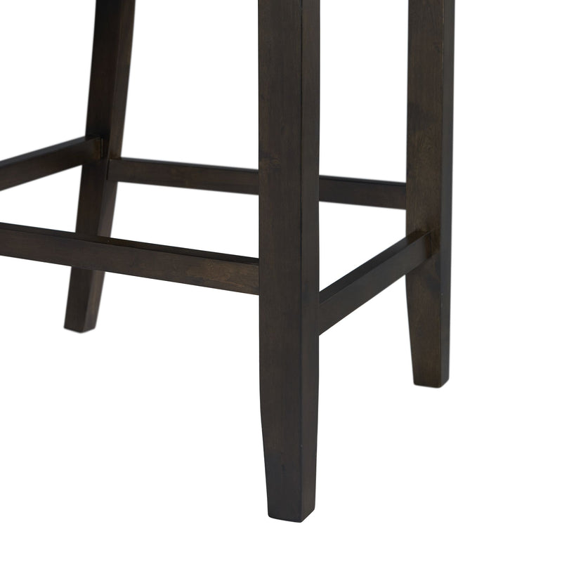Amherst Counter Side Chair W/PU Cushion Dark Finish (2 Per Pack)