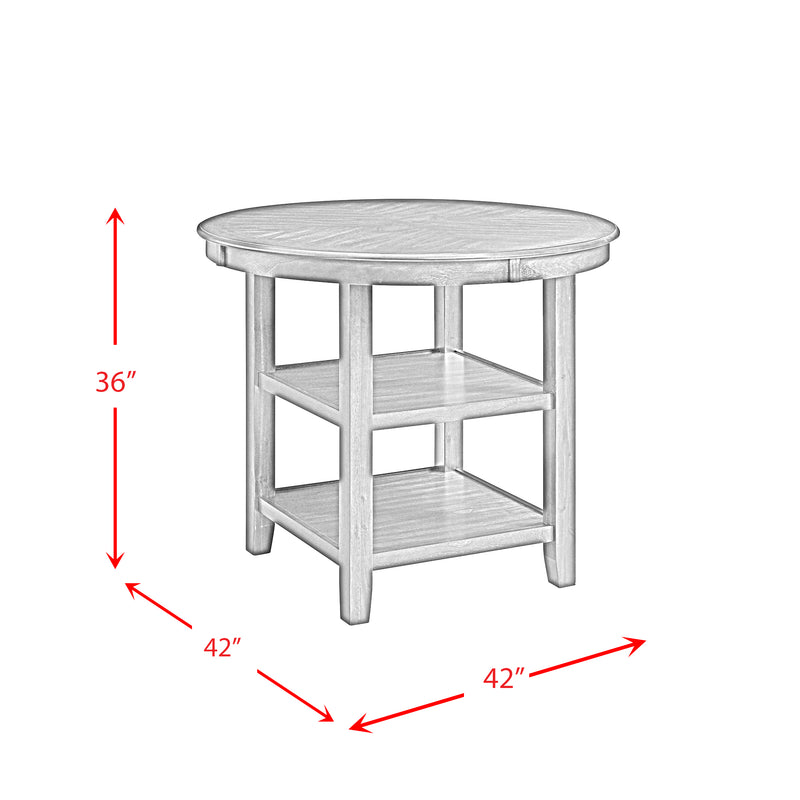 Amherst Counter Height Dining Set in Grey-Table & Four PU Chairs