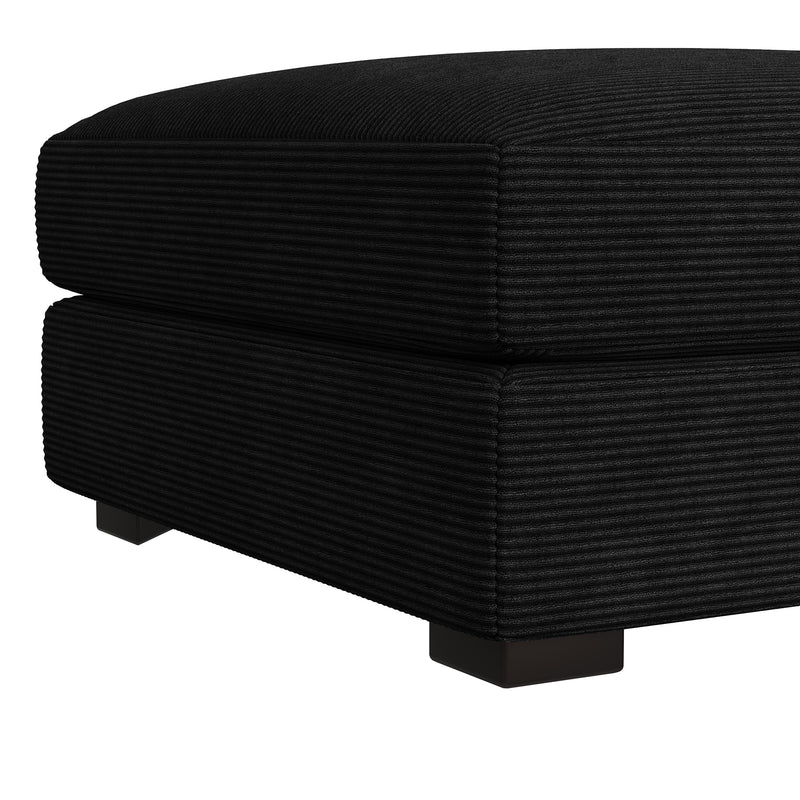 Arizona 7PC Sectional Set with RHF Chaise in Steno Black