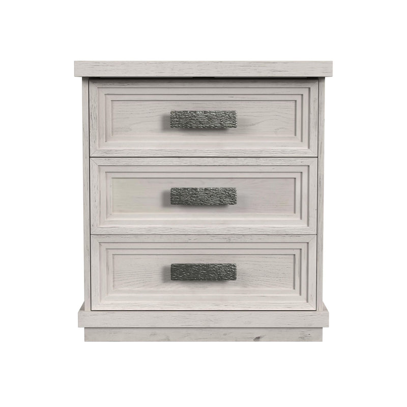 Avalanche 3-Drawer Nightstand with USB in Antique White