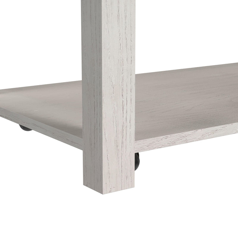 Avalanche 3PC Occasional Table Set in Antique White-Coffee Table, End Table & Sofa Table