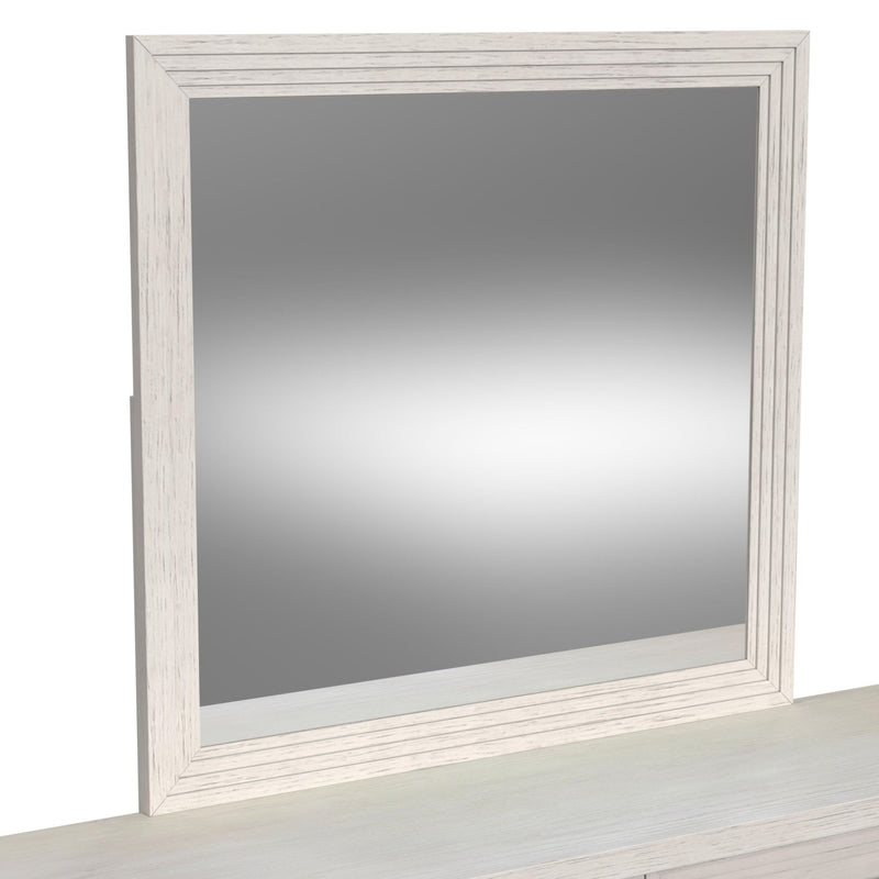 Avalanche Dresser and Mirror Set in Antique White