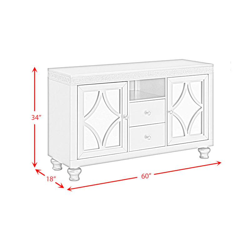 Avril 60" TV Stand in Silver