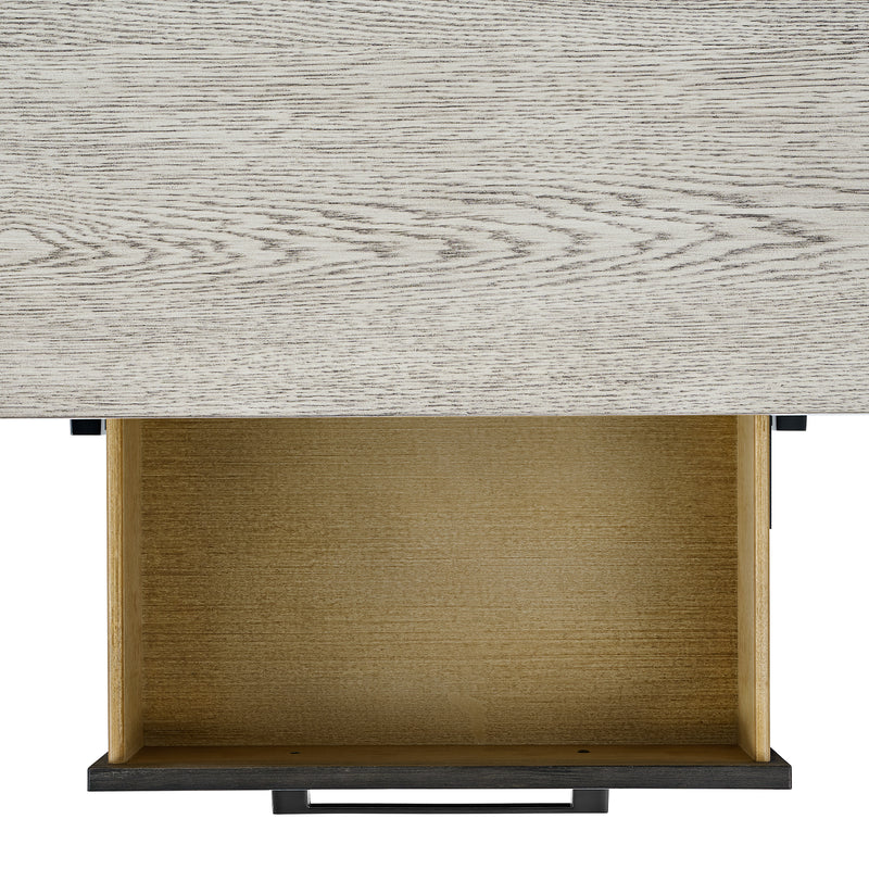 Axel Server in Light Grey and Espresso