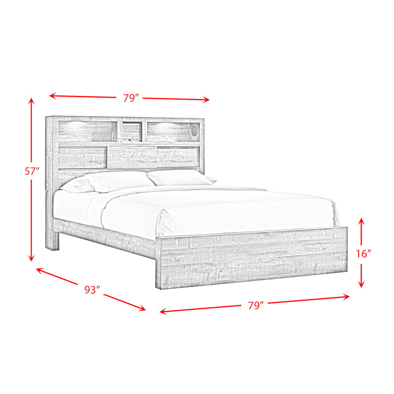 Bailey Bookcase Panel Bedroom Set with Bluetooth