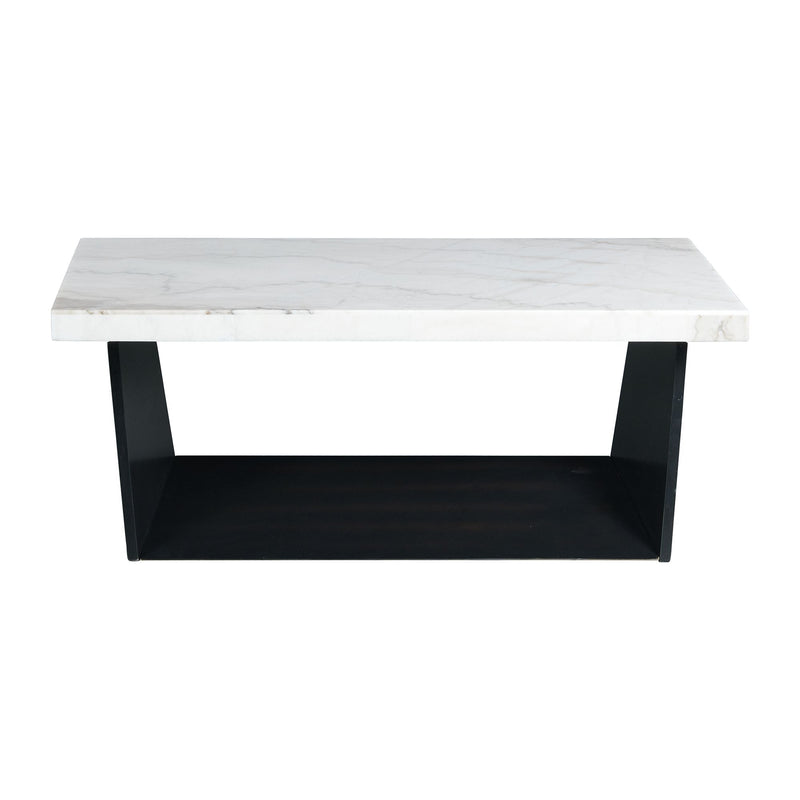Beckley Coffee Table Complete in White Marble Top
