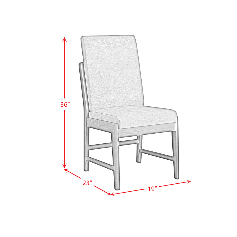 Brisbane Dining Side Chair with Boucle Beige Fabric in Brown (2 Per Carton)