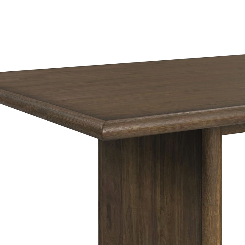 Brisbane Standard Height Dining Set in Brown-Table and Four Fabric Chairs