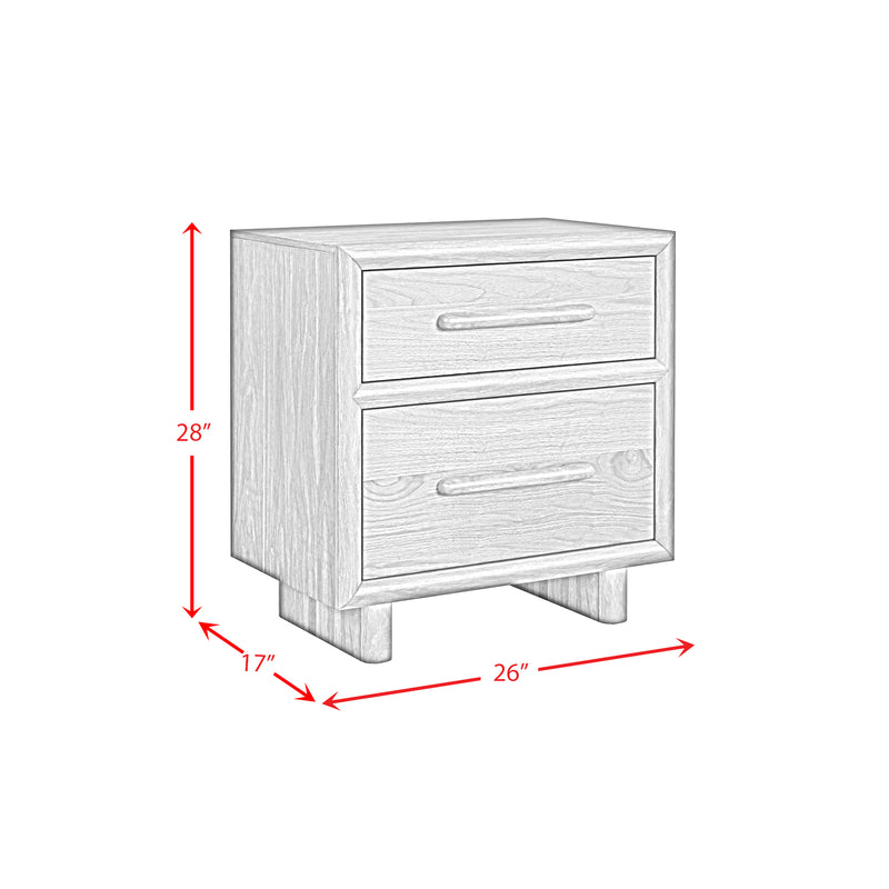 Brisbane UPH Bedroom Set with Boucle Beige and LED