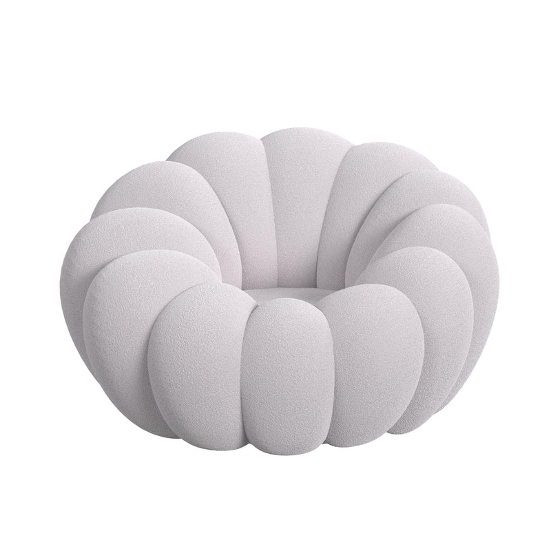 Bubble Swivel Chair and Ottoman in Grey