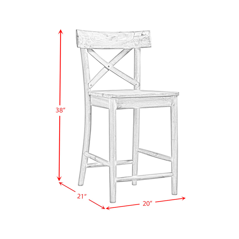 (D680-22) Callista- 24'' Counter Stool- Beach/Natural