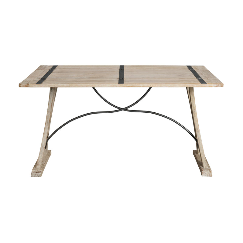 (D680-33) Callista- Folding Top Dining Table- Beach/Natural Metal