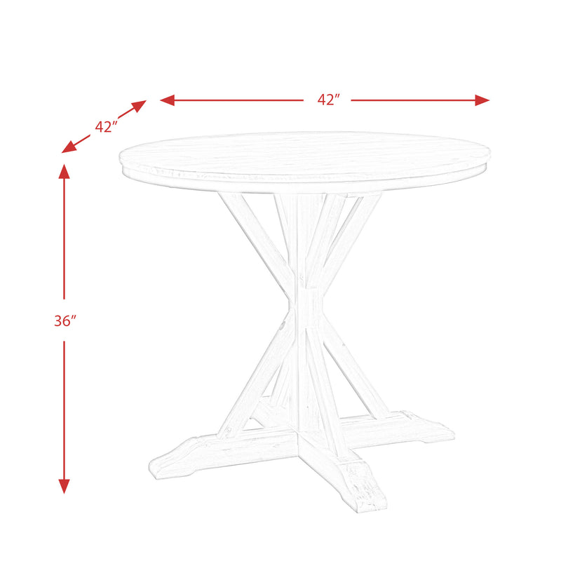 Callista Round Counter Height 5PC Dining Set-Table and Four Stools
