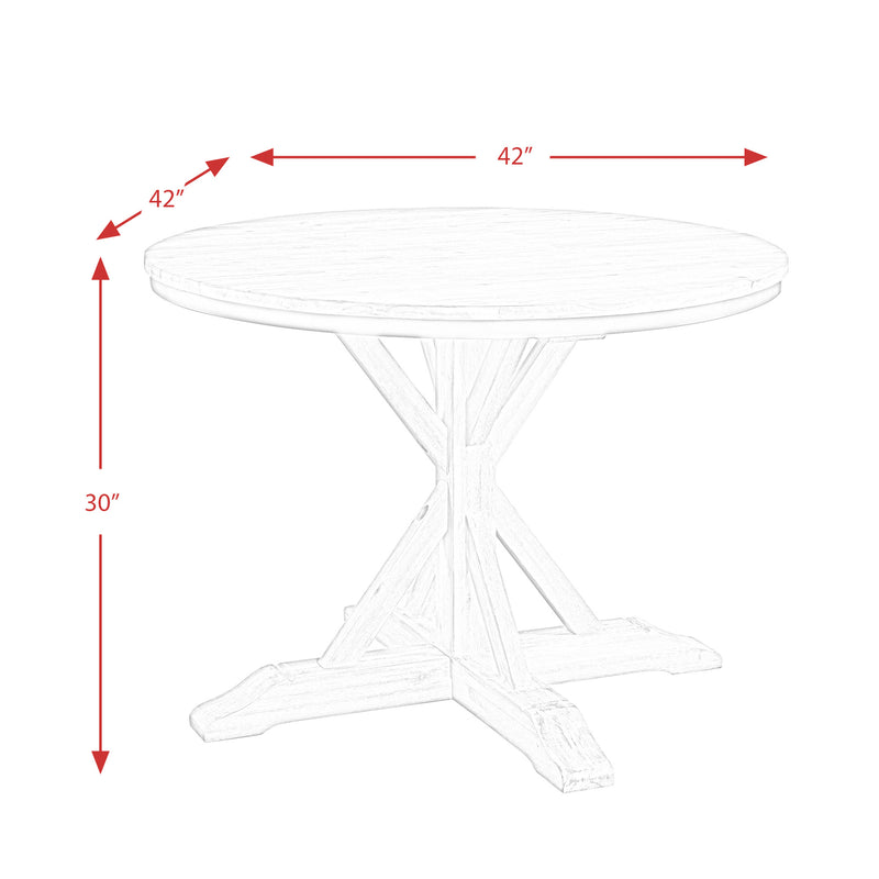 Callista Round Standard Height 5PC Dining Set-Table and Four Chairs