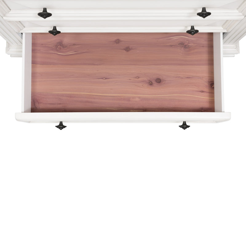 Calloway 7-Drawer Dresser w/ Mirror Set in Antique White