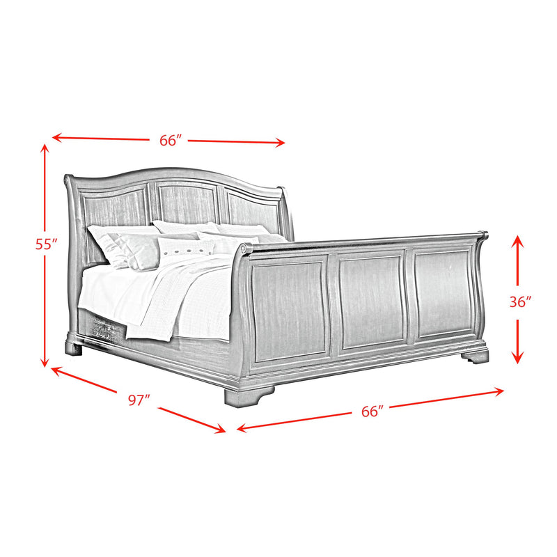 Cameron Cherry Sleigh Bedroom Set