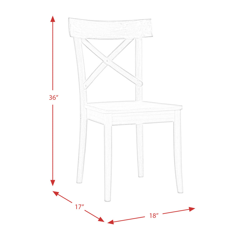 (D210-43C) Coronado- Side Chair (2/Ctn)- Chocolate