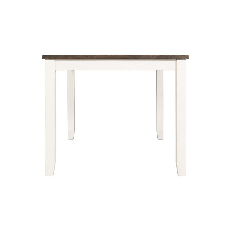 Martin 5 Pc Dining set (Dark Brown Top - White Base)