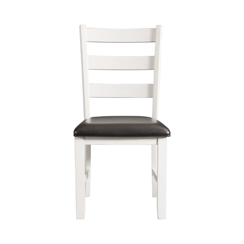 Martin 3 pc Drop Leaf Dining Set (Dark Brown Top - White Base)