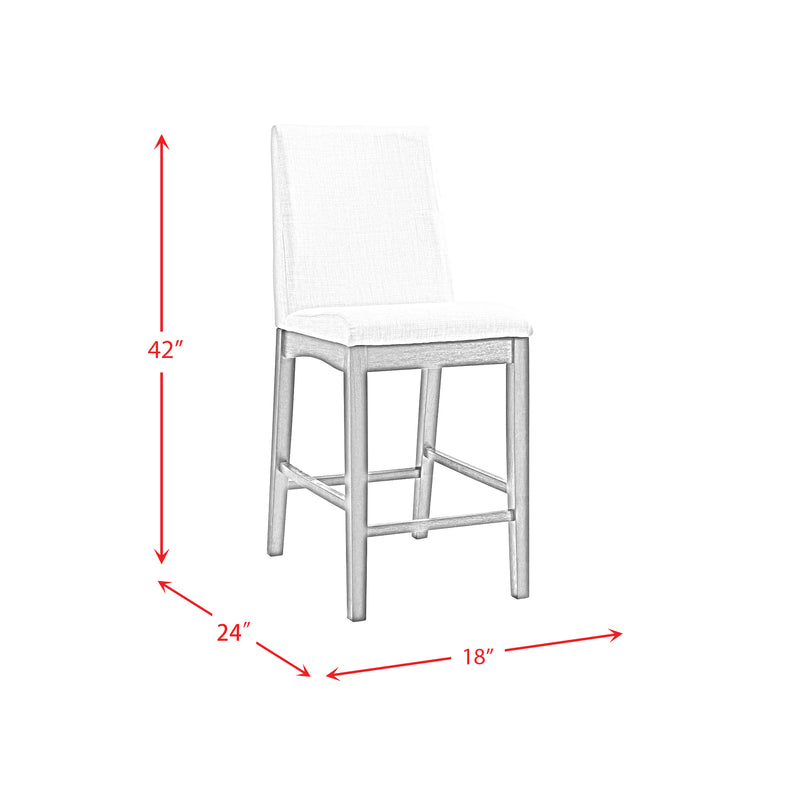 Dapper Counter Side Chair (Walnut Finish) (Two Per Carton)