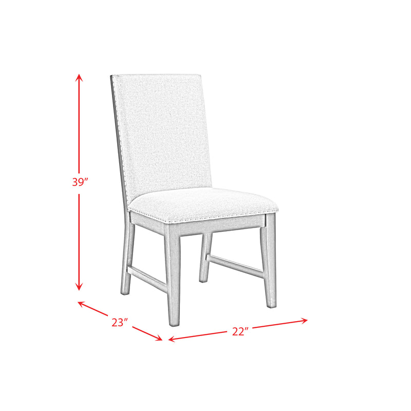 Donovan 7PC Standard Height Dining Set-Table, Four Side Chairs & Two Arm Chairs in Gray