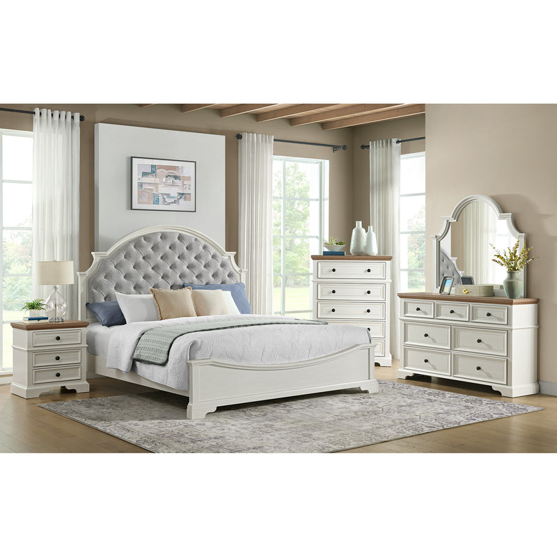 Eastwood Youth 5-Drawer Chest in Brown and Off-White