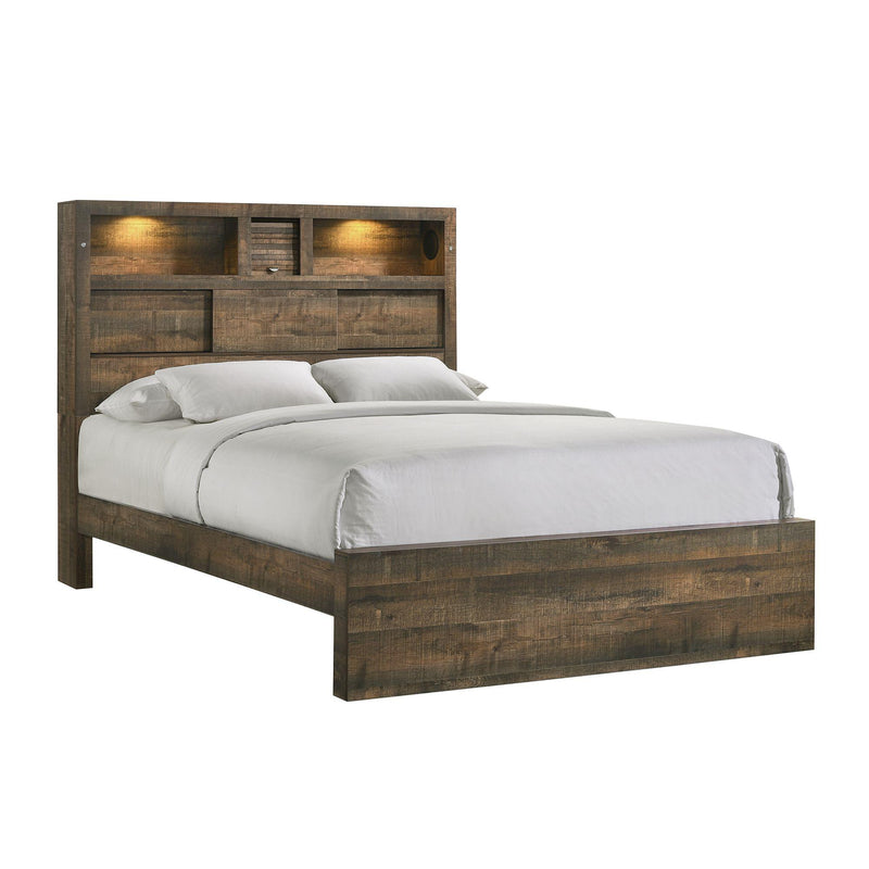 Bailey Queen Bookcase Panel Bed with Bluetooth