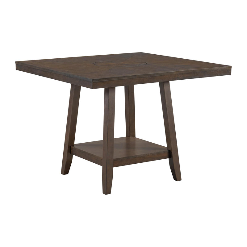 Seneca Counter Height Dining Set in Brown-Table and Four Chairs