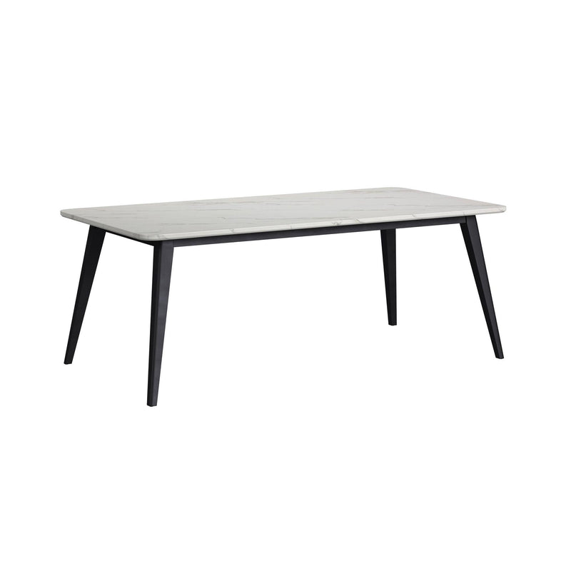 Marlene Standard Height Dining Set in Black-Table and Four Chairs