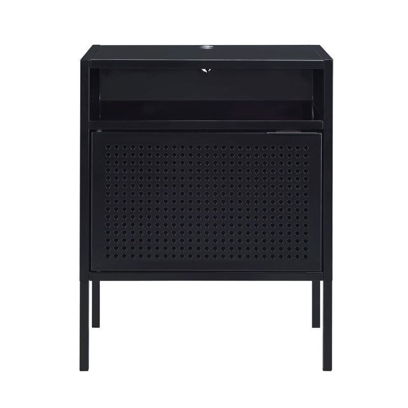 Ember Nightstand (C-1094) BLACK NIGHTSTAND W/ USB