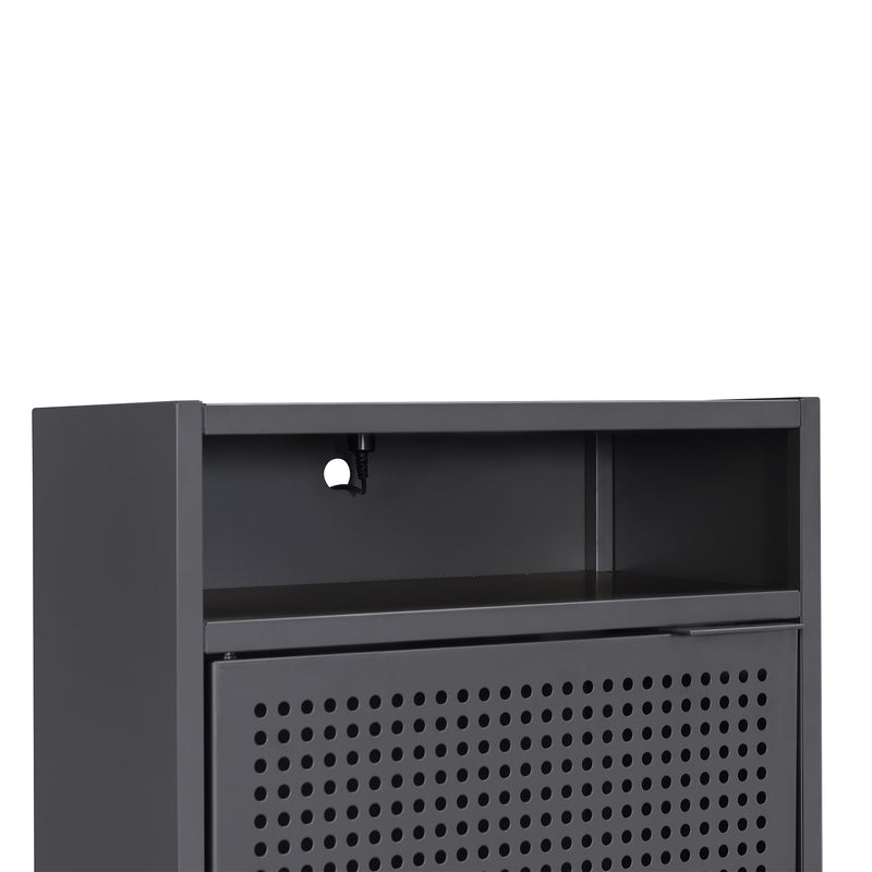 Ember Nightstand (C-1094) GREY NIGHTSTAND W/ USB