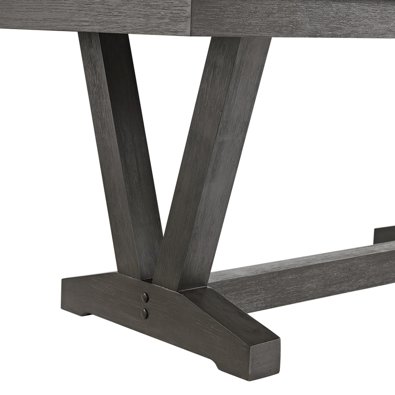Everdeen Dining Set in Charcoal-Table & Four Chairs