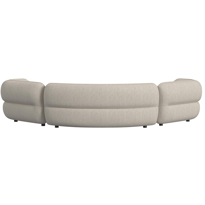 Four Seasons Sectional Set in Woolen Camel with 6 Pillows