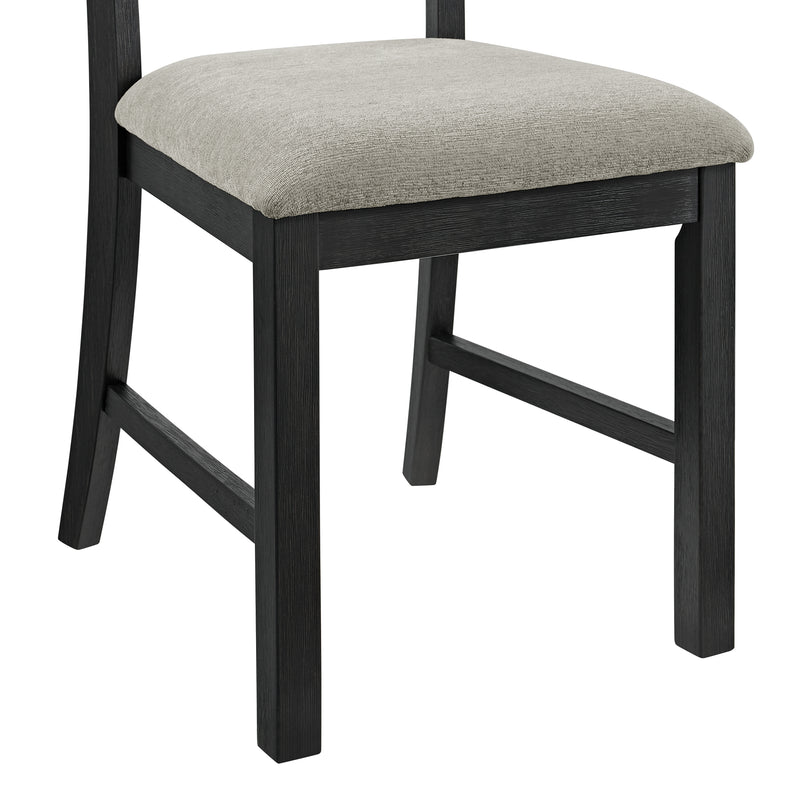 Garcia 5PC Dining Set with Table and 4 Chairs in Black