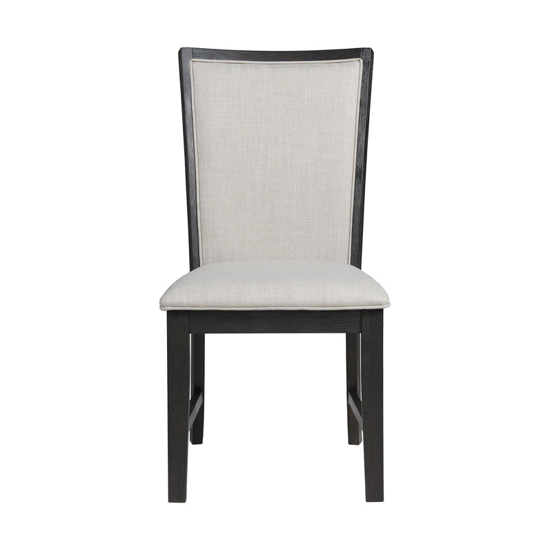 Grady 7PC Dining Set in Black-Table & Six Slat Back Chairs