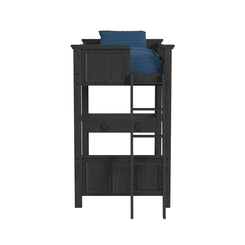 Hampton Kids Loft with Ladder and Desk with Speaker