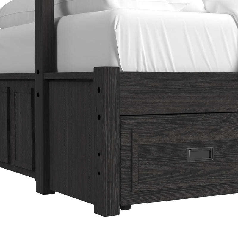 Hampton Kids Over Bunk with Ladder and Trundle Bedroom Set