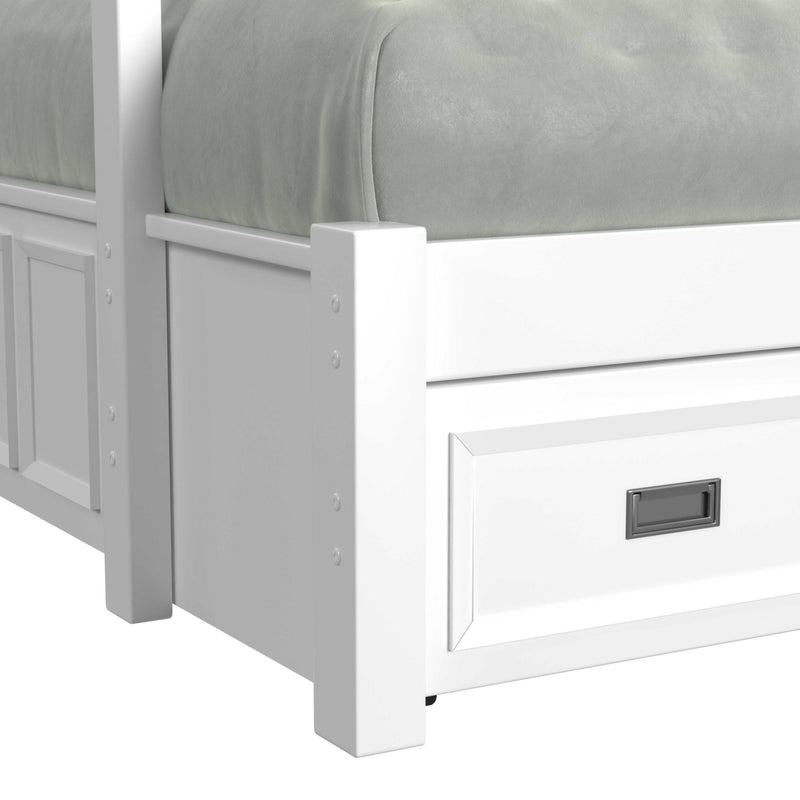 Hampton Kids Over Bunk with Staircase and Trundle Bedroom Set