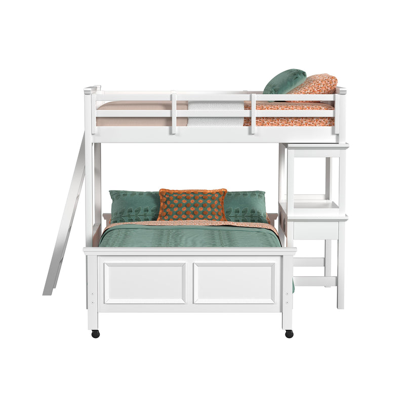 Hampton Kids Over Loft with Ladder and Desk with Speaker