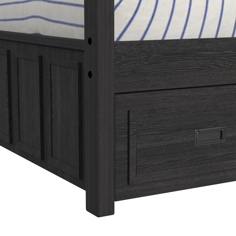 Hampton Kids Over Bunk with Ladder and Trundle Bedroom Set