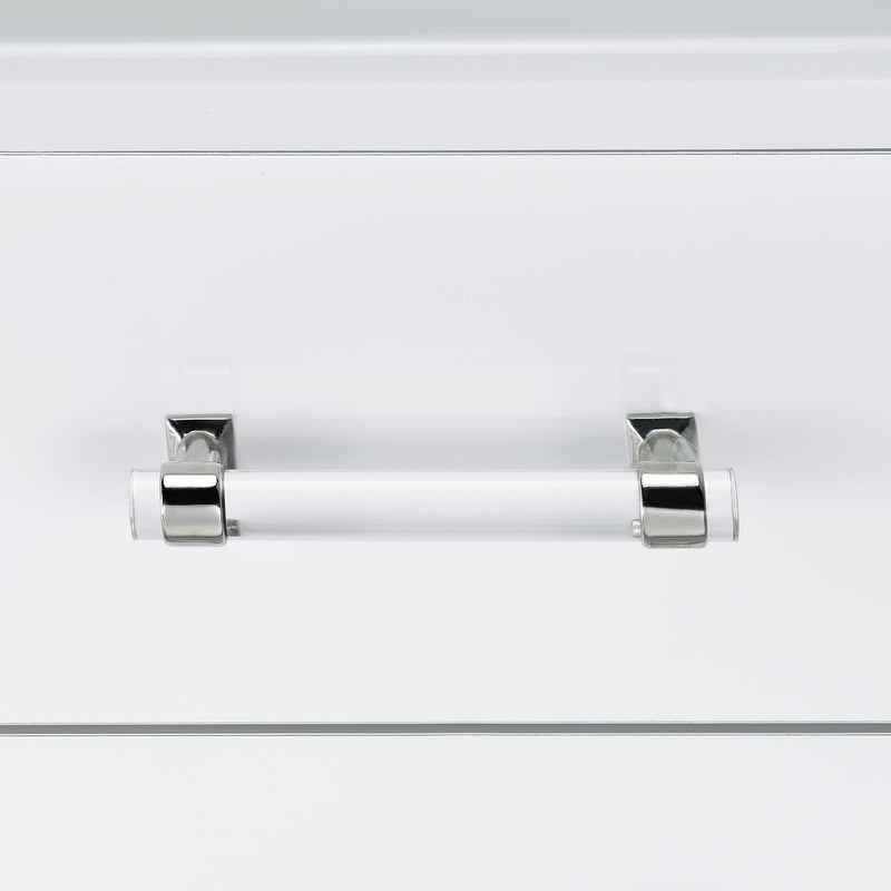 Irvine Mini Dressing Table with Stool, LED and USB in Glossy White